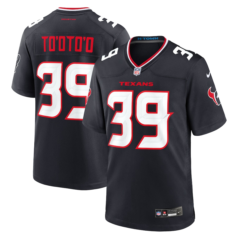 Men's Houston Texans Henry To'oto'o Nike Navy Team Game Jersey - Puhuasuan