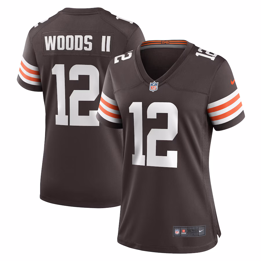 Women's Cleveland Browns Michael Woods II Nike Brown Game Player Jersey - Puhuasuan