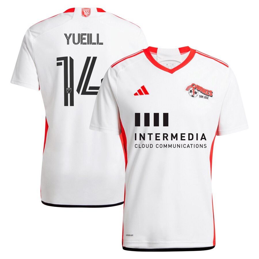 Men's San Jose Earthquakes Jackson Yueill adidas White 2024 The 50 Kit Replica Player Jersey - Puhuasuan