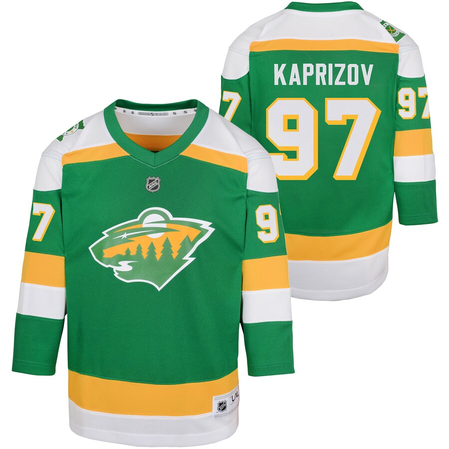 Youth Minnesota Wild Kirill Kaprizov Green 2023/24 Alternate Replica Player Jersey - Puhuasuan