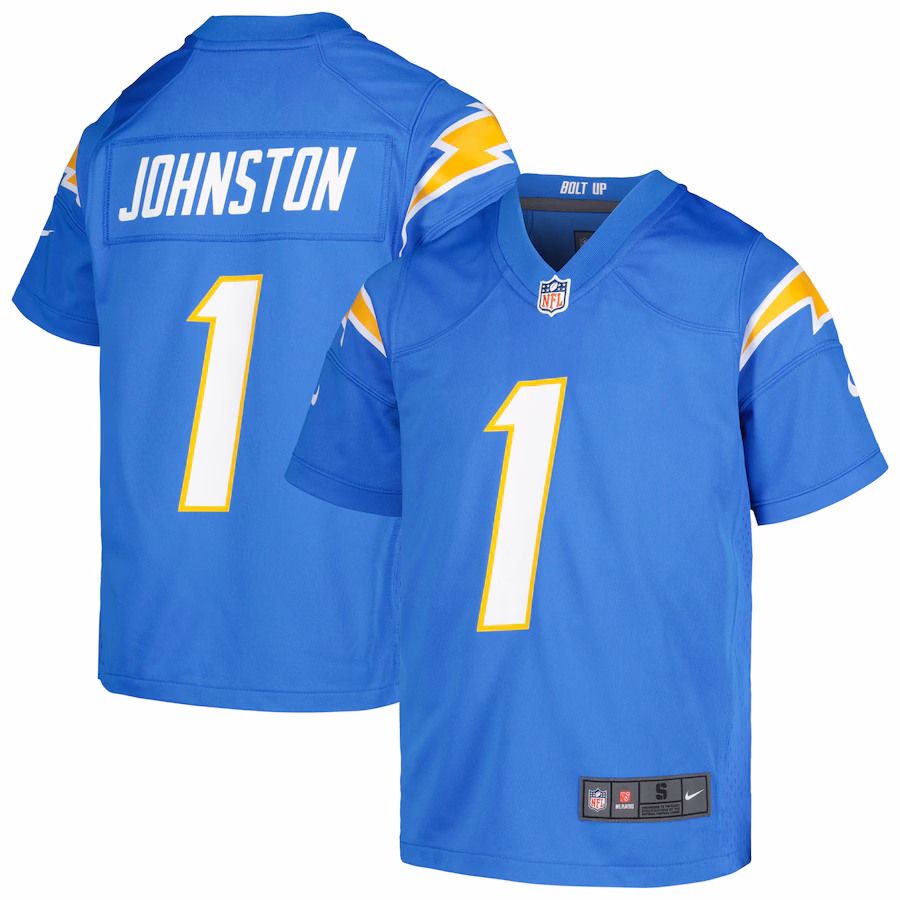 Youth Los Angeles Chargers Quentin Johnston Nike Powder Blue Game Jersey - Puhuasuan