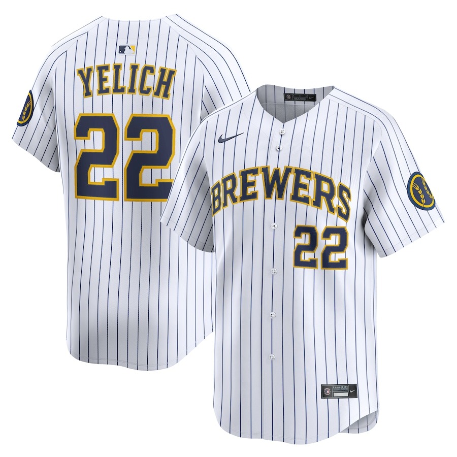 Men's Milwaukee Brewers  Nike White  Alternate Limited Custom Jersey - Puhuasuan