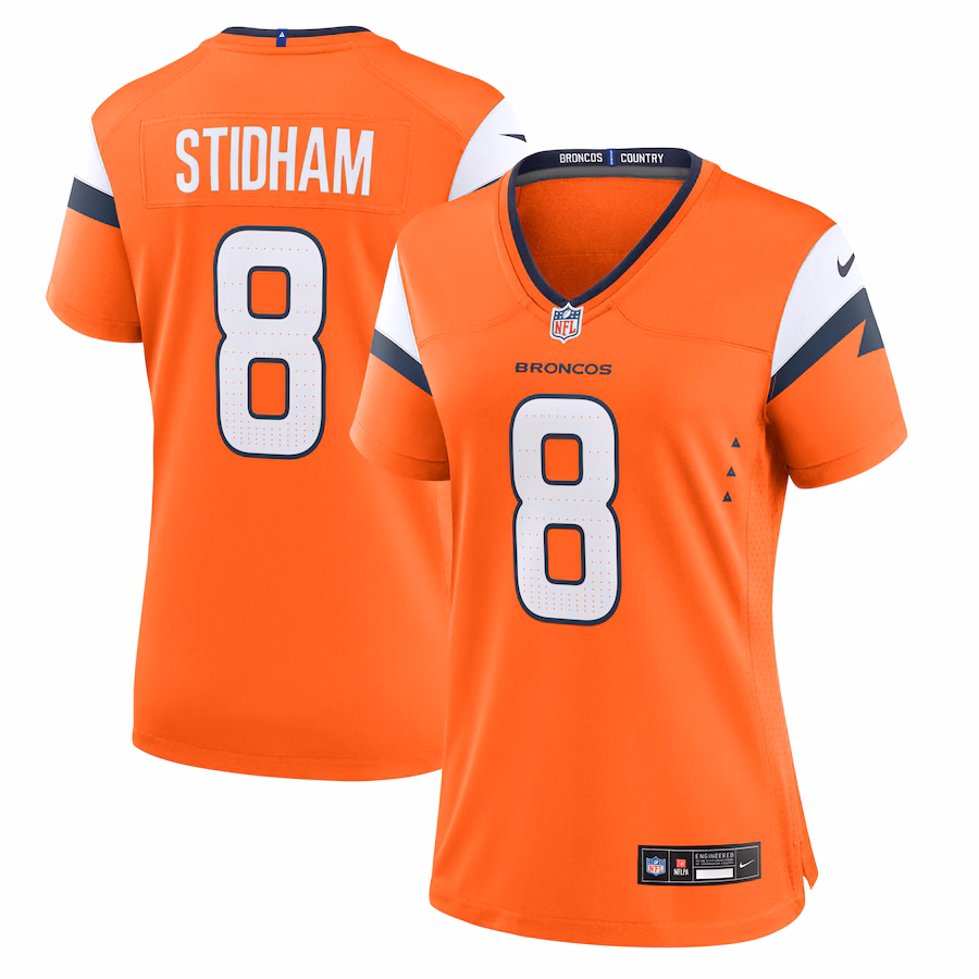 Women's Denver Broncos Jarrett Stidham Nike Orange Team Game Jersey - Puhuasuan