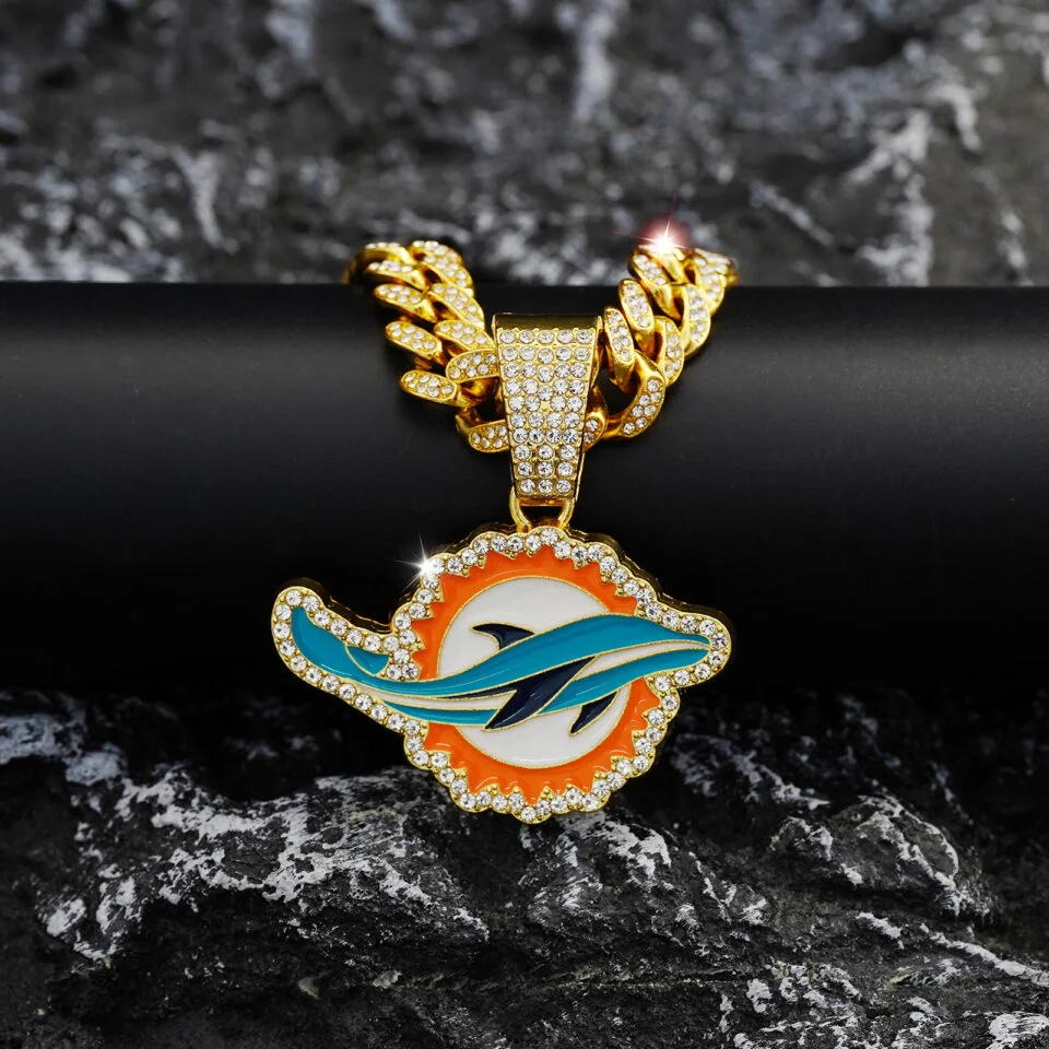 Miami Dolphins Football Necklace for Fans - Puhuasuan