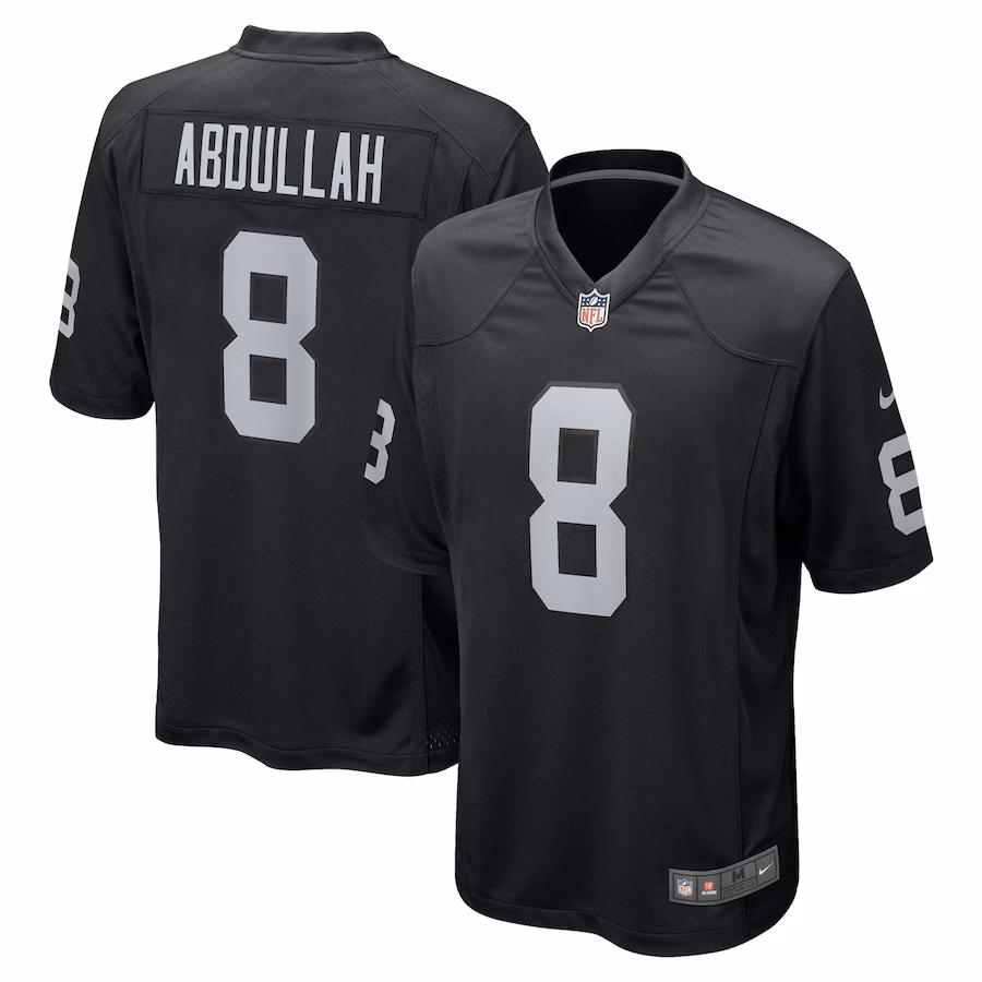 Men's Las Vegas Raiders Ameer Abdullah Nike Black Team Game Jersey - Puhuasuan