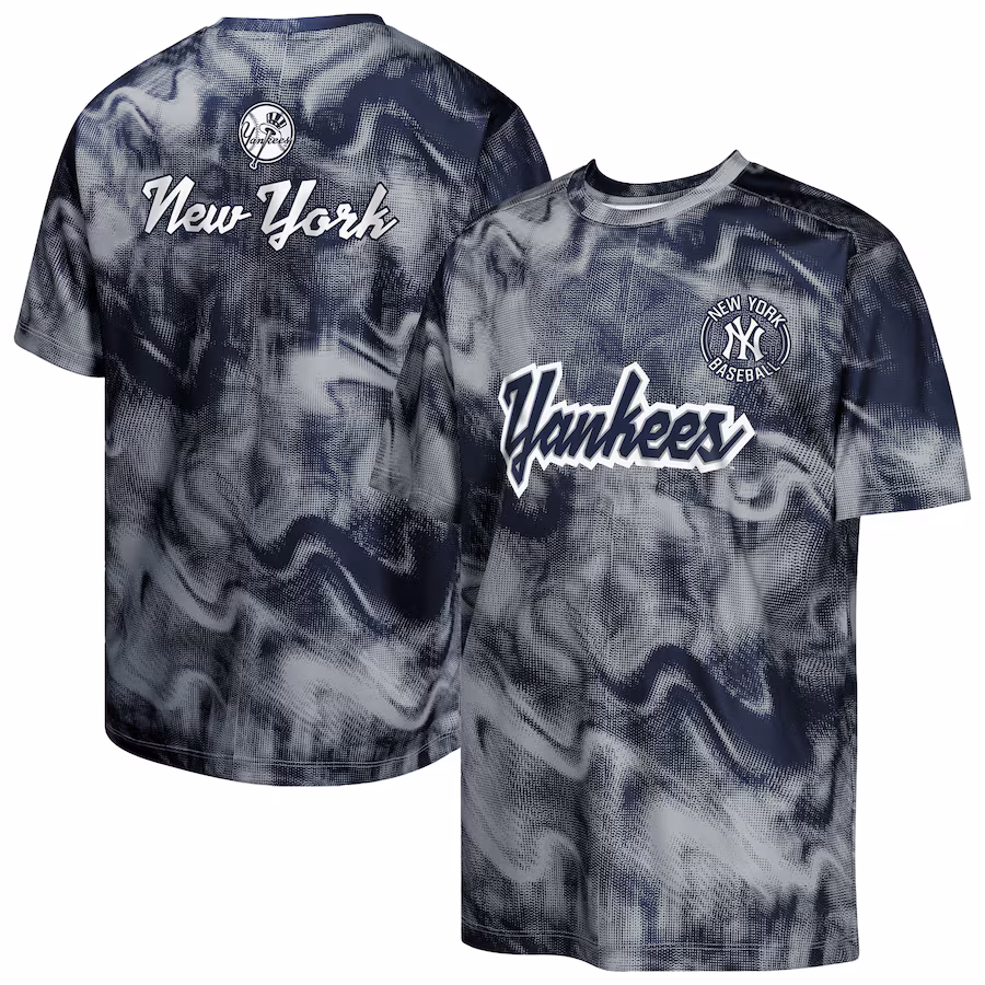Youth New York Yankees Navy/Gray Pinch Hitter T-Shirt - Puhuasuan