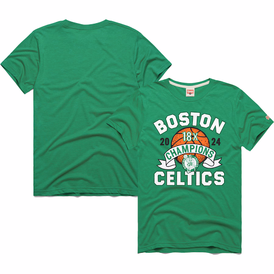 Unisex Boston Celtics Homage Heather Kelly Green 18-Time NBA Finals Champions Tri-Blend T-Shirt - Puhuasuan