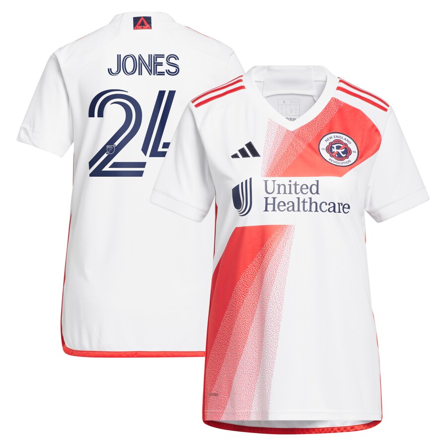 Women's New England Revolution DeJuan Jones adidas White 2023 Defiance Replica Jersey - Puhuasuan