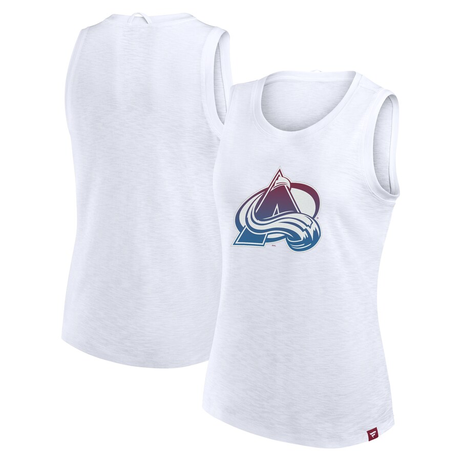 Women's Colorado Avalanche Fanatics White Slub Tank Top - Puhuasuan