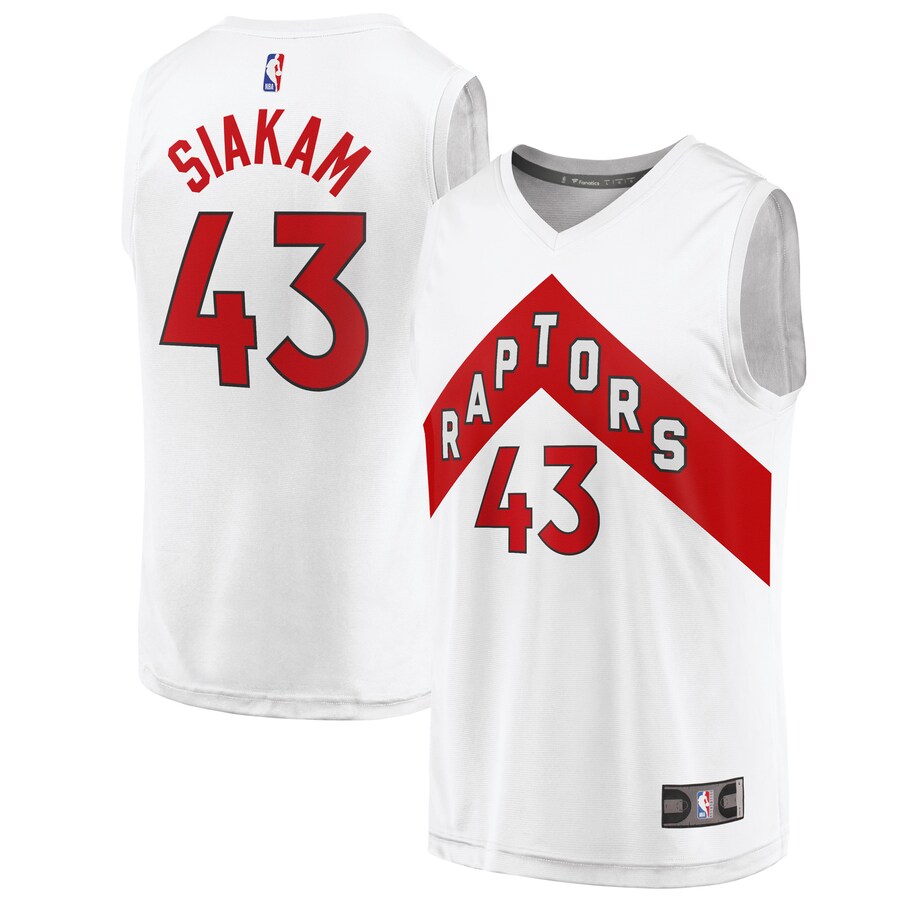 Men's Toronto Raptors Pascal Siakam Fanatics White Fast Break Replica Player Jersey - Association Edition - Puhuasuan