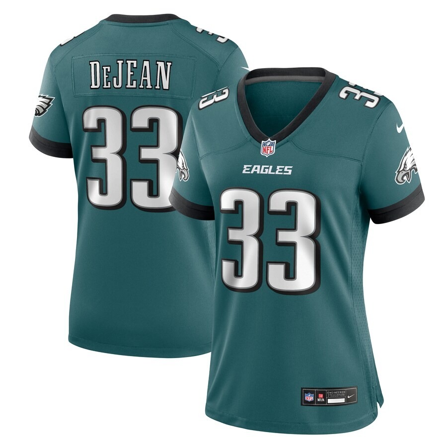 Women's Philadelphia Eagles Cooper DeJean Nike Midnight Green Team Game Jersey - Puhuasuan