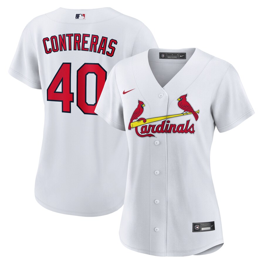Women's St. Louis Cardinals Willson Contreras Nike White Home Replica Jersey - Puhuasuan