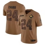 Men's Cleveland Browns Nick Chubb Nike Brown 2023 Salute To Service Limited Jersey - Puhuasuan