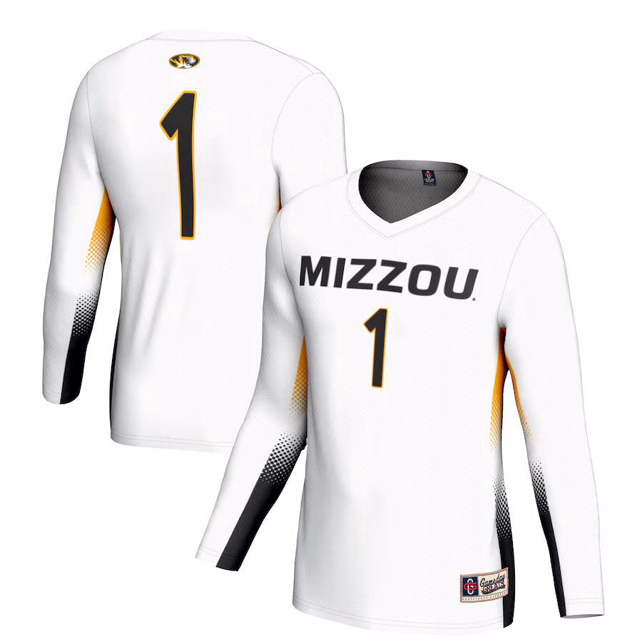 Youth GameDay Greats #1 White Missouri Tigers Lightweight Women's Volleyball Jersey - Puhuasuan