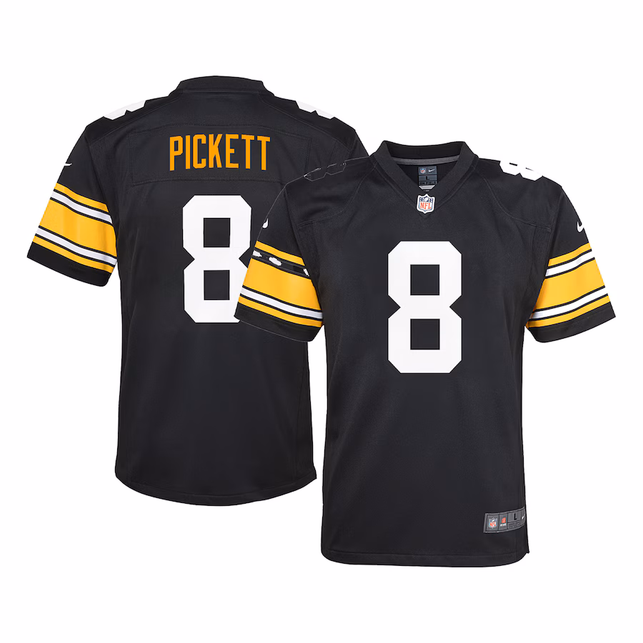 Youth Pittsburgh Steelers Kenny Pickett Nike Black Game Jersey - Puhuasuan