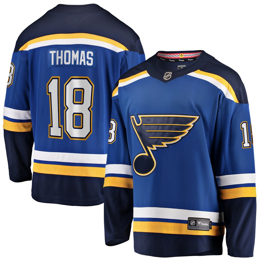 Men's St. Louis Blues Robert Thomas Fanatics Branded Blue Home Breakaway Player Jersey - Puhuasuan