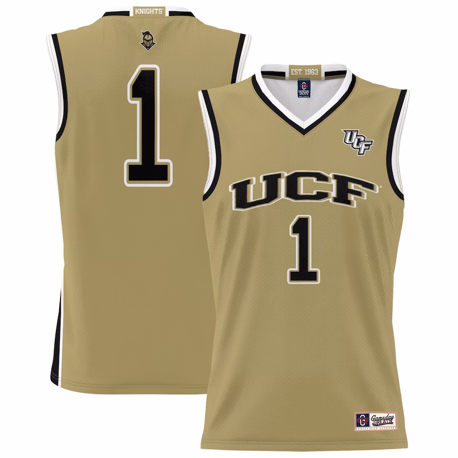 #1 UCF Knights GameDay Greats Unisex Lightweight Basketball Jersey - Gold - Puhuasuan