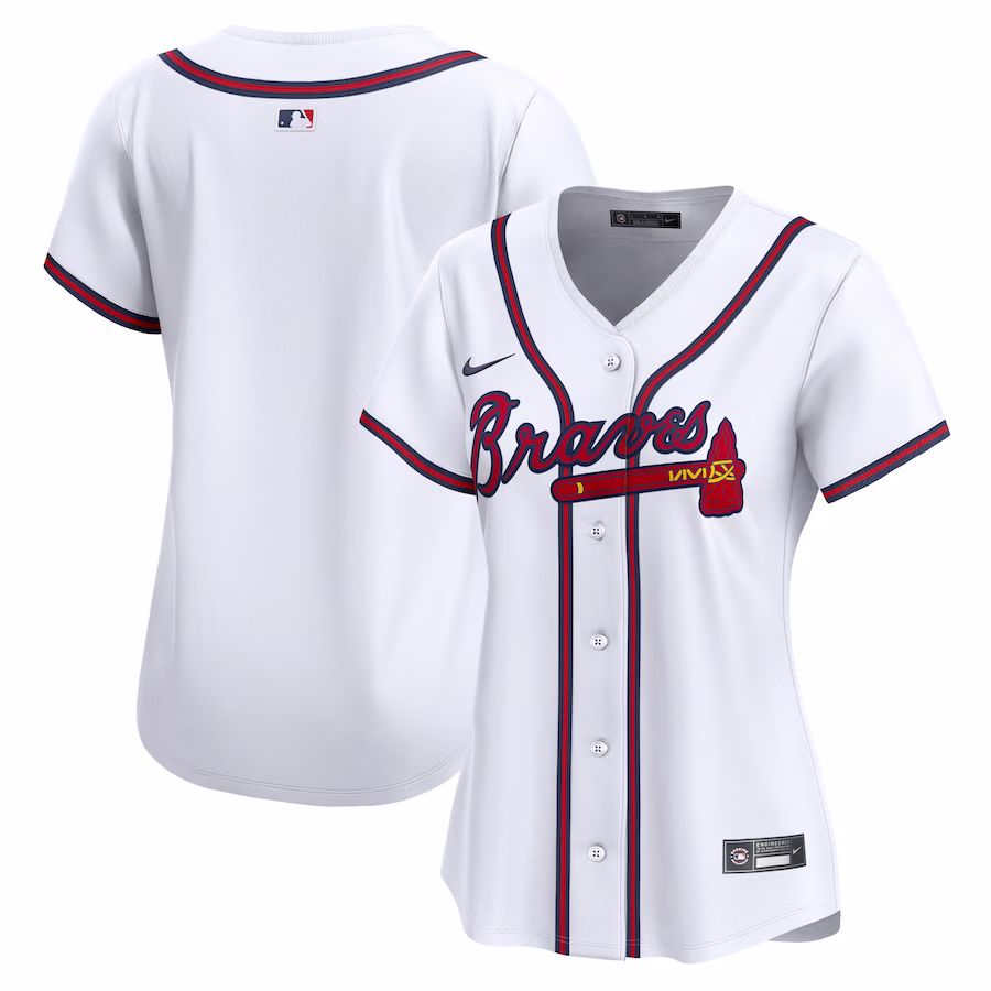 Women's Atlanta Braves Nike White Home Limited Jersey - Puhuasuan