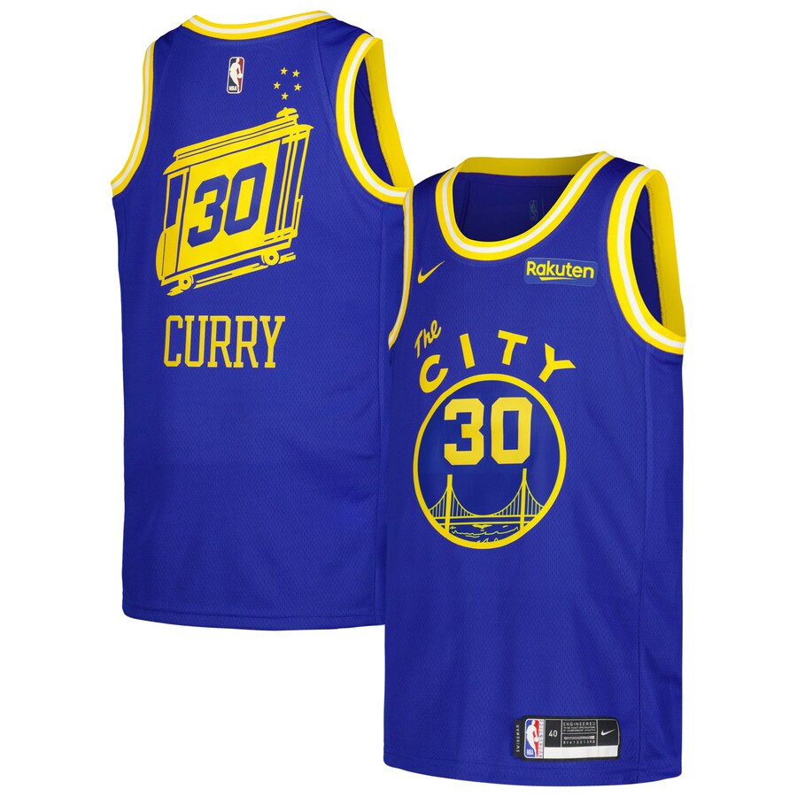 Men's Golden State Warriors Stephen Curry Nike Royal Swingman Player Jersey - Classic Edition - Puhuasuan