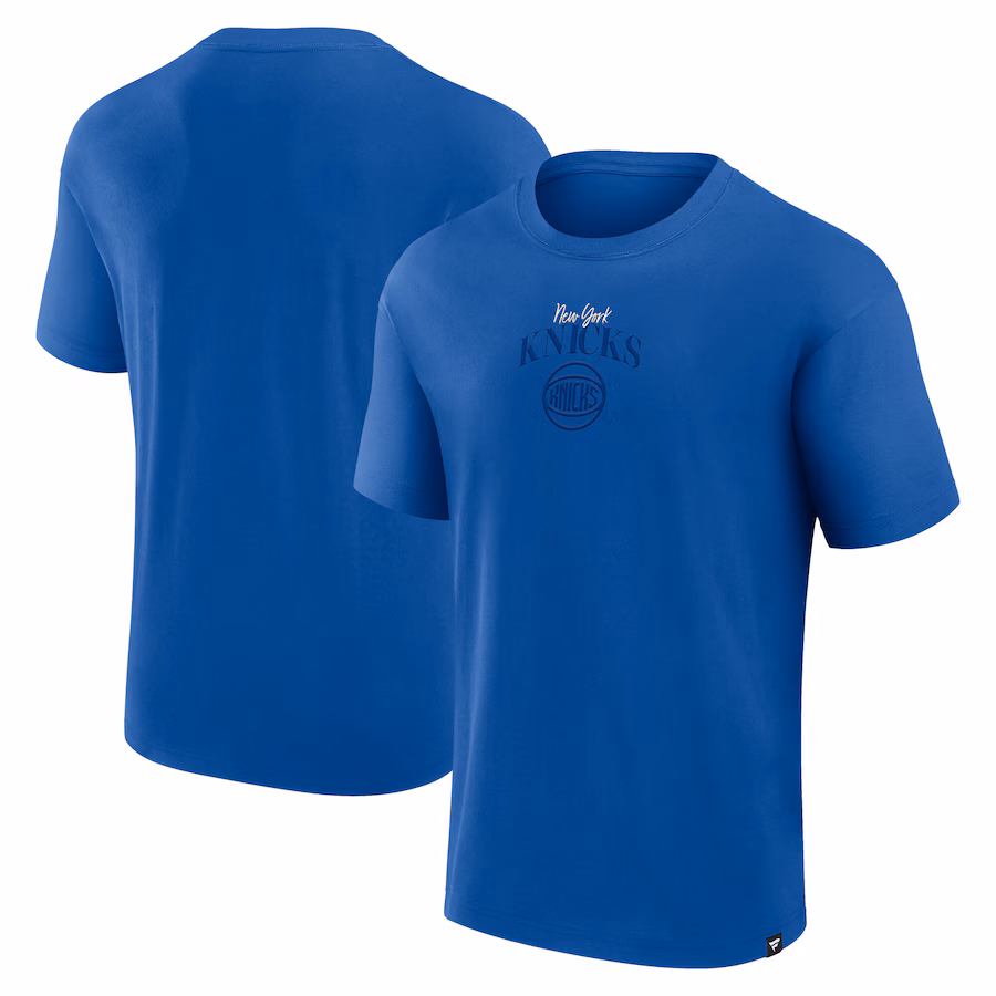 Men's New York Knicks  Fanatics Blue Crossover Collection Full Court Press T-Shirt - Puhuasuan