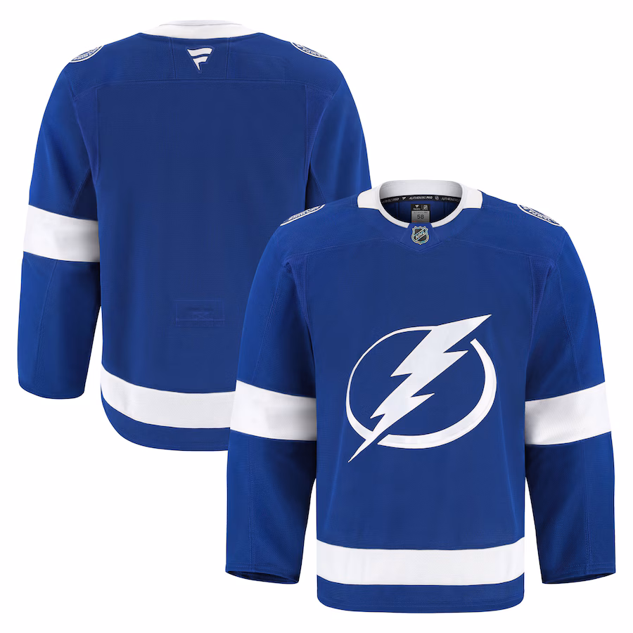 Men's Tampa Bay Lightning Fanatics Blue Home Authentic Pro Jersey - Puhuasuan