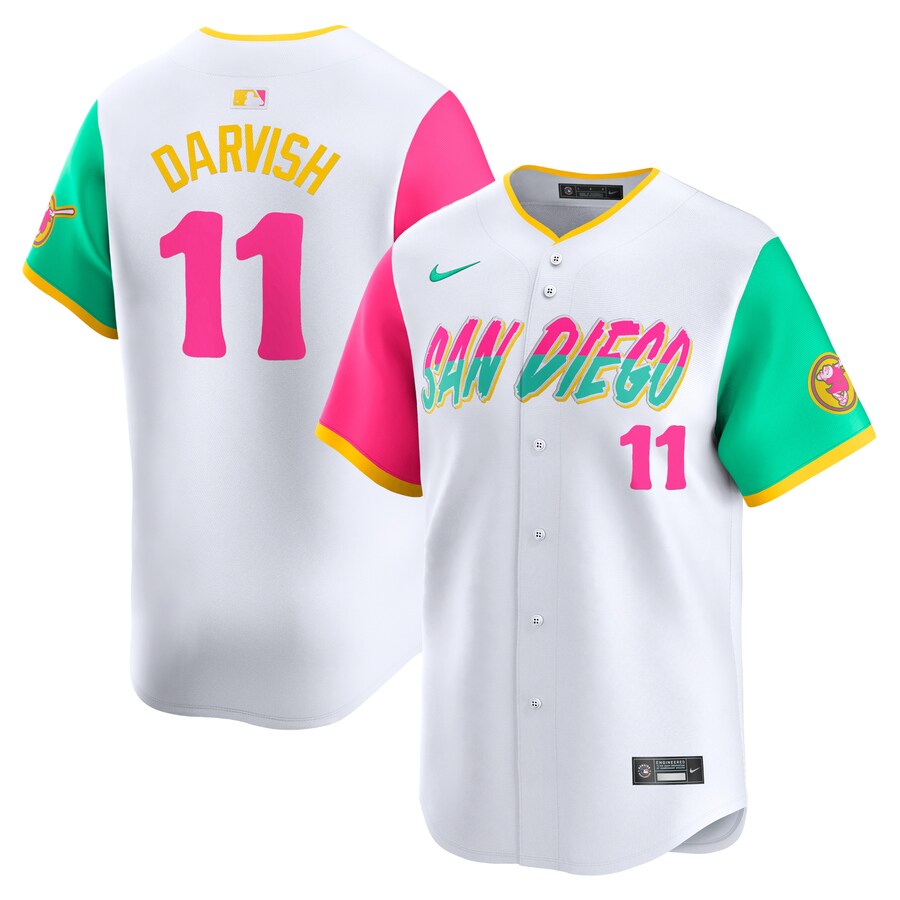 Men's San Diego Padres Yu Darvish Nike White City Connect Limited Player Jersey - Puhuasuan