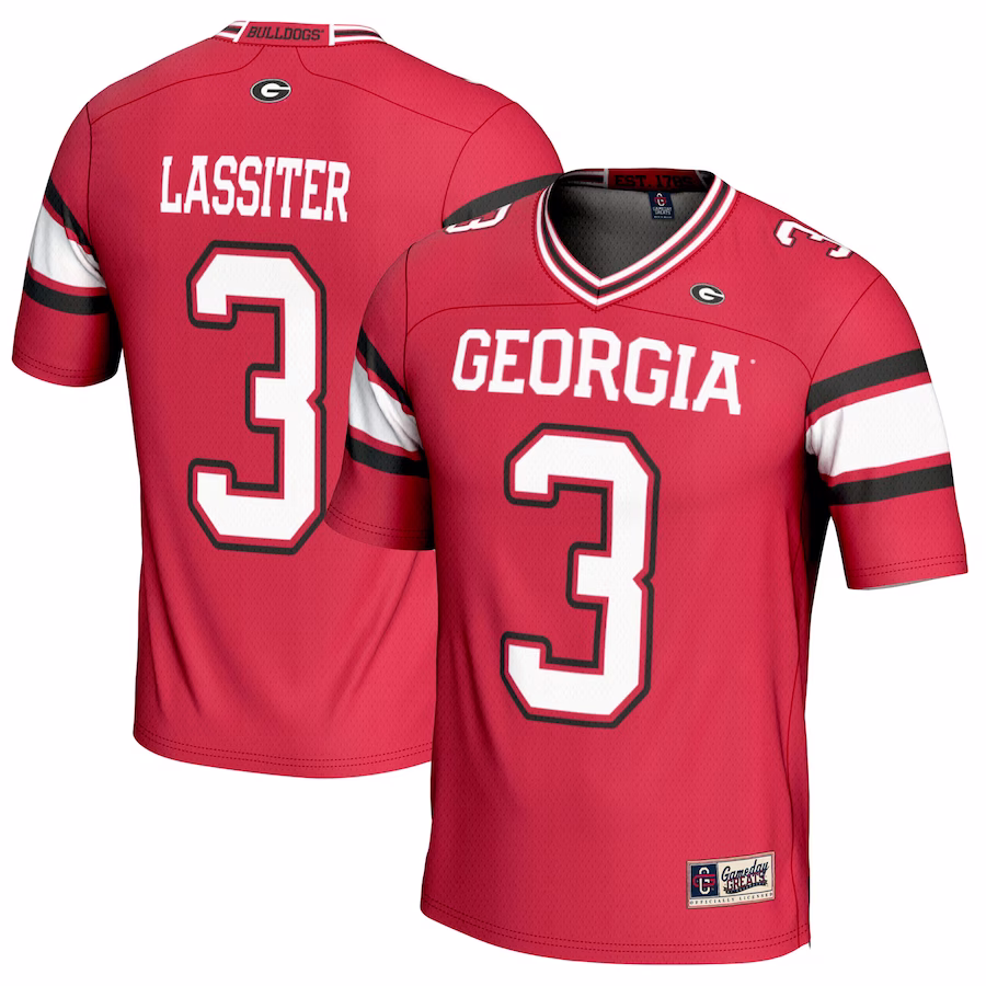 Kamari Lassiter Georgia Bulldogs GameDay Greats Youth NIL Player Football Jersey - Red - Puhuasuan