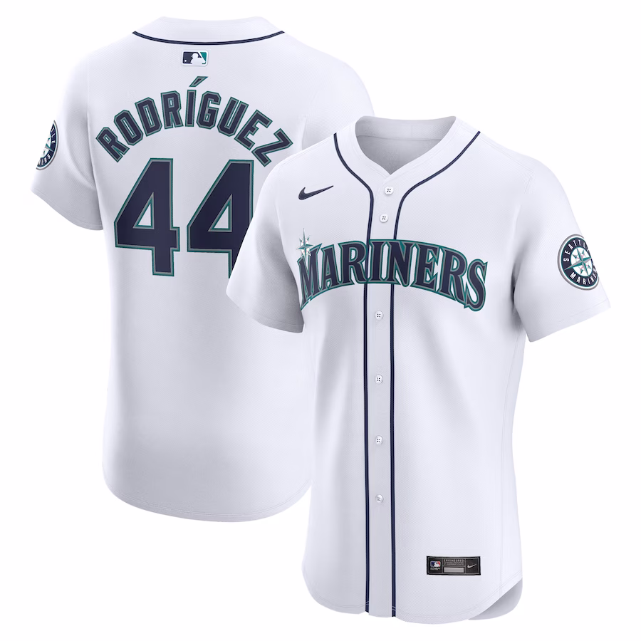 Men's Seattle Mariners Julio Rodríguez Nike White Home Elite Player Jersey - Puhuasuan