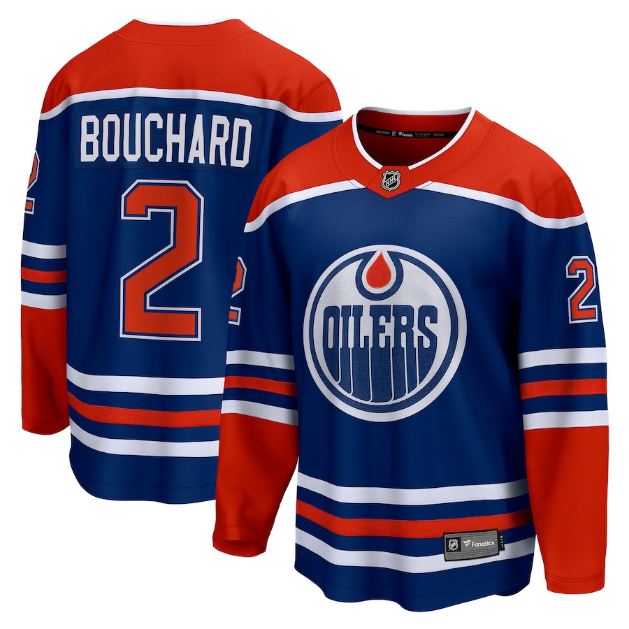 Men's Edmonton Oilers Evan Bouchard Fanatics Royal Home Breakaway Player Jersey - Puhuasuan