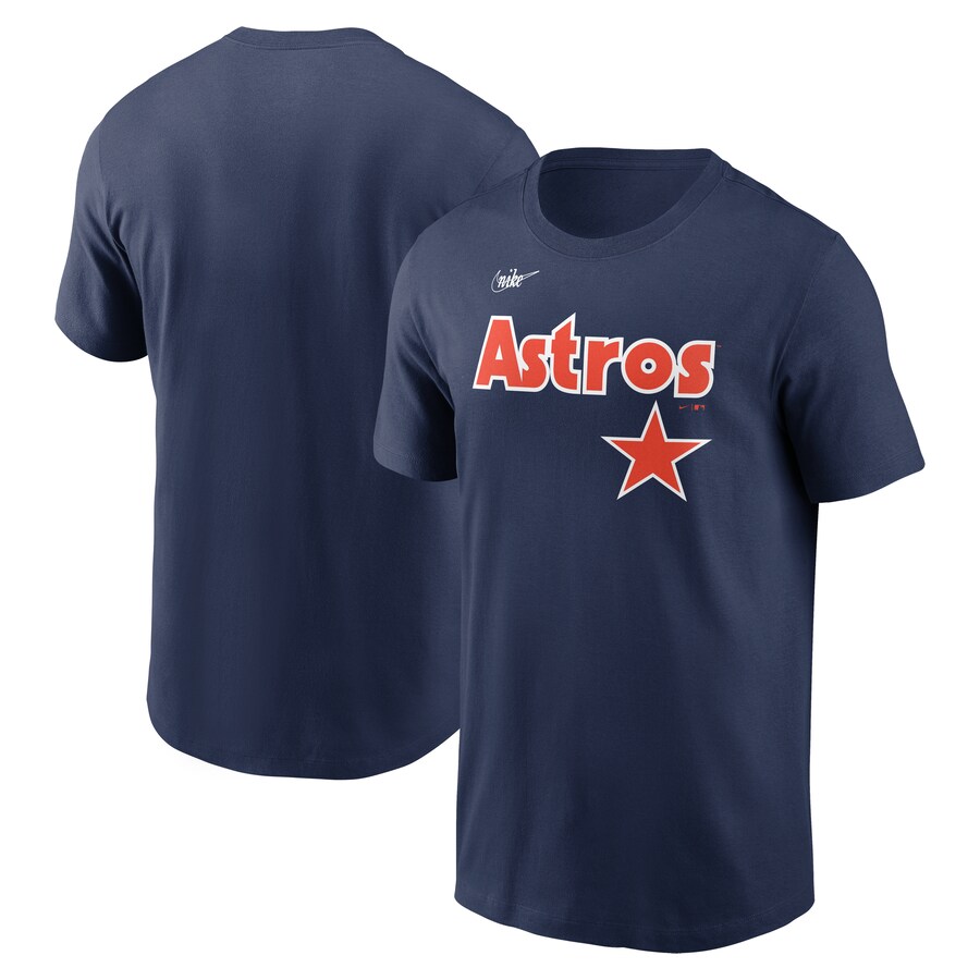 Men's Houston Astros Nike Navy Cooperstown Wordmark T-Shirt - Puhuasuan