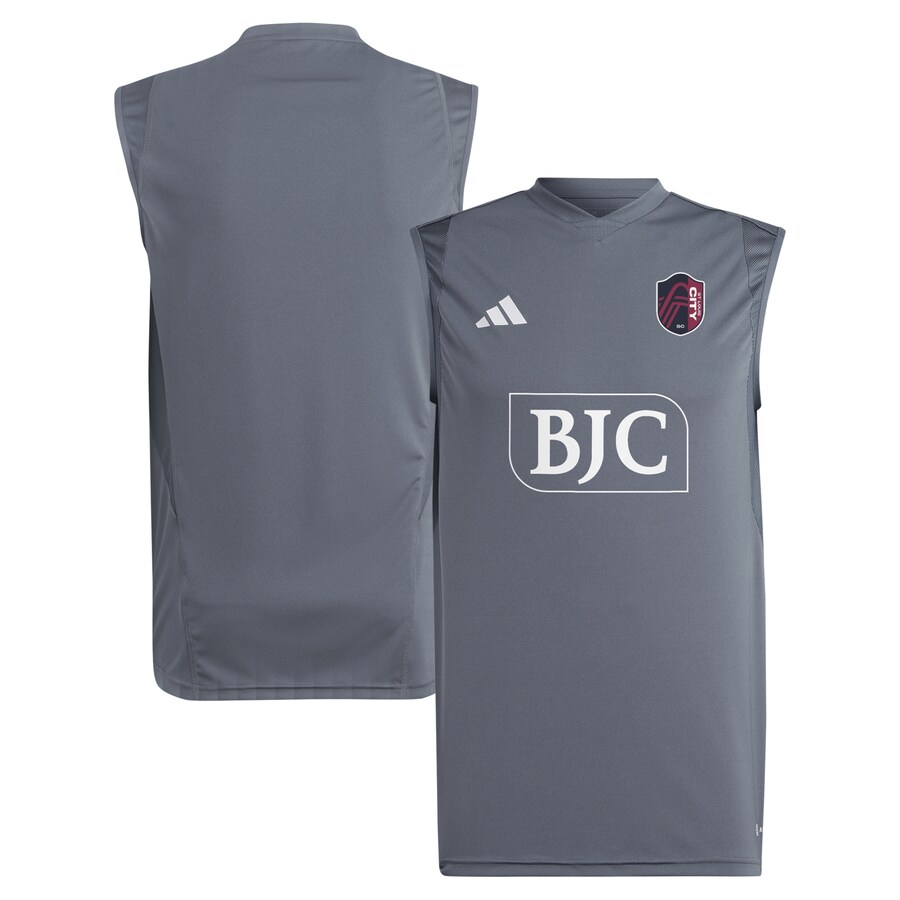 Men's St. Louis City SC adidas Gray 2024 Sleeveless Training Jersey - Puhuasuan