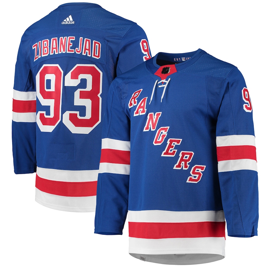 Men's New York Rangers Mika Zibanejad adidas Blue Home Primegreen Authentic Player Jersey - Puhuasuan
