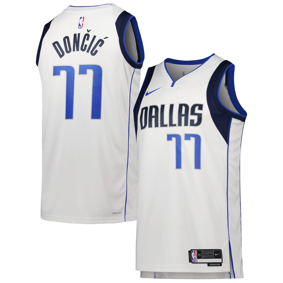 Unisex Dallas Mavericks Luka Don?i? Nike White Swingman Jersey - Association Edition - Puhuasuan