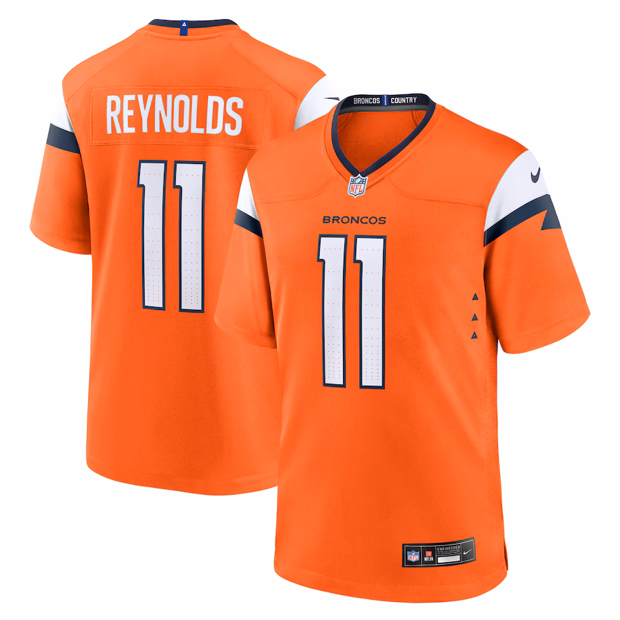 Men's Denver Broncos Josh Reynolds Nike  Orange Game Jersey - Puhuasuan