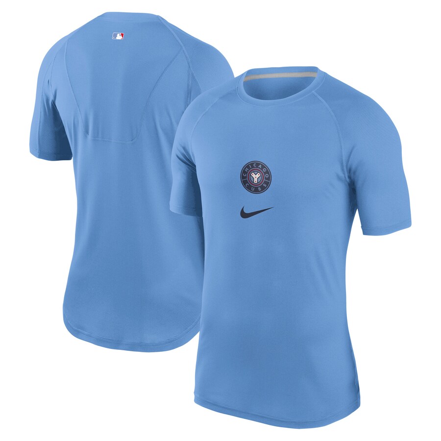 Men's Chicago Cubs Nike Royal City Connect Performance Raglan Base Layer Top - Puhuasuan
