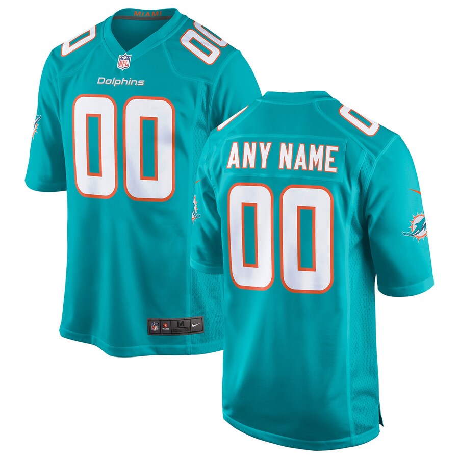 Youth Miami Dolphins Nike Aqua Custom Game Jersey - Puhuasuan