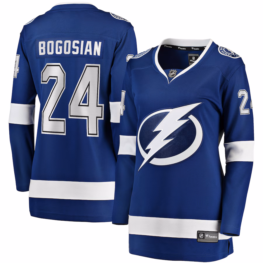 Women's Tampa Bay Lightning Zach Bogosian Fanatics Blue Home Breakaway Player Jersey - Puhuasuan