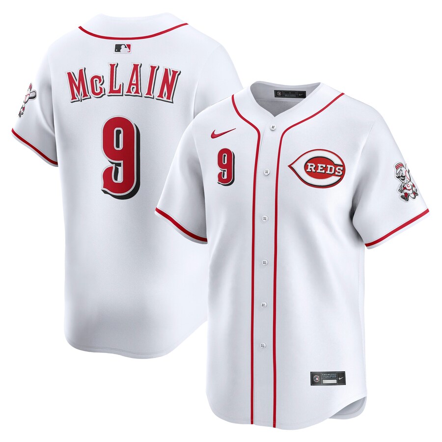 Men's Cincinnati Reds Matt McLain Nike White Alternate Limited Player Jersey - Puhuasuan