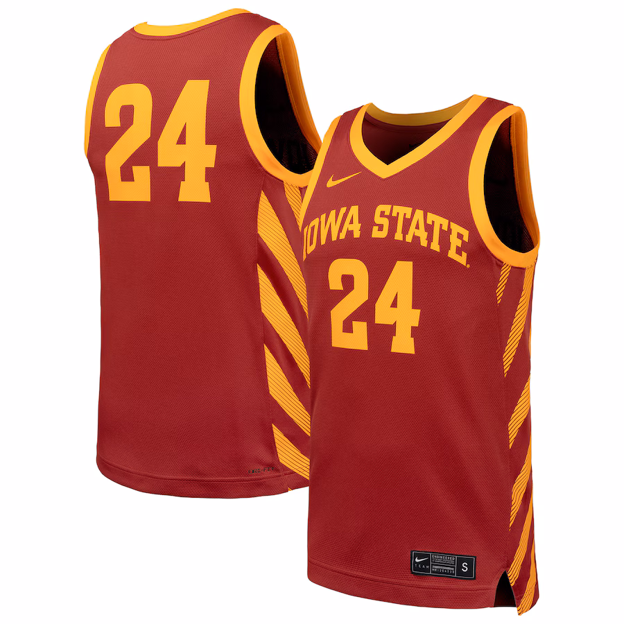 Men's Nike  Cardinal Iowa State Cyclones  Replica Basketball Jersey - Puhuasuan