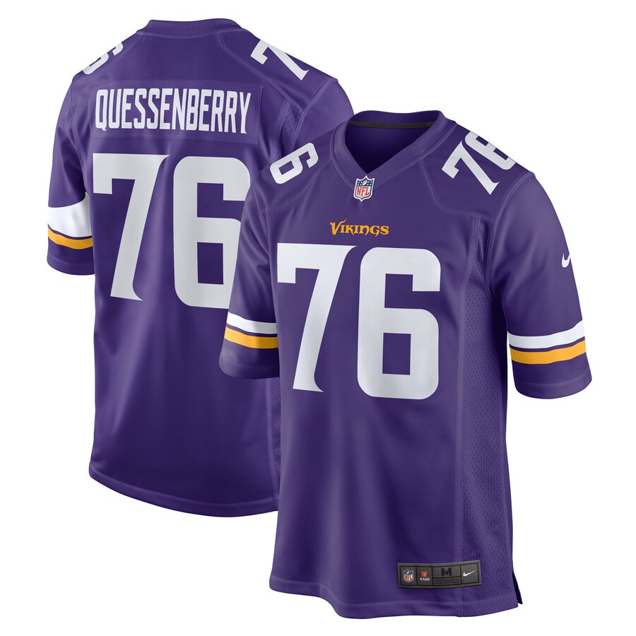 Men's Minnesota Vikings David Quessenberry Nike  Purple Team Game Jersey - Puhuasuan