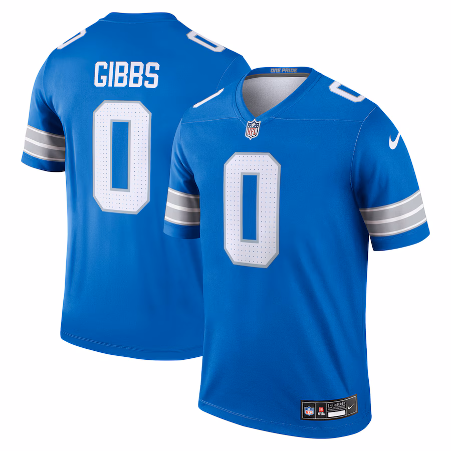 Men's Detroit Lions Jahmyr Gibbs Nike Blue Team Legend Jersey - Puhuasuan