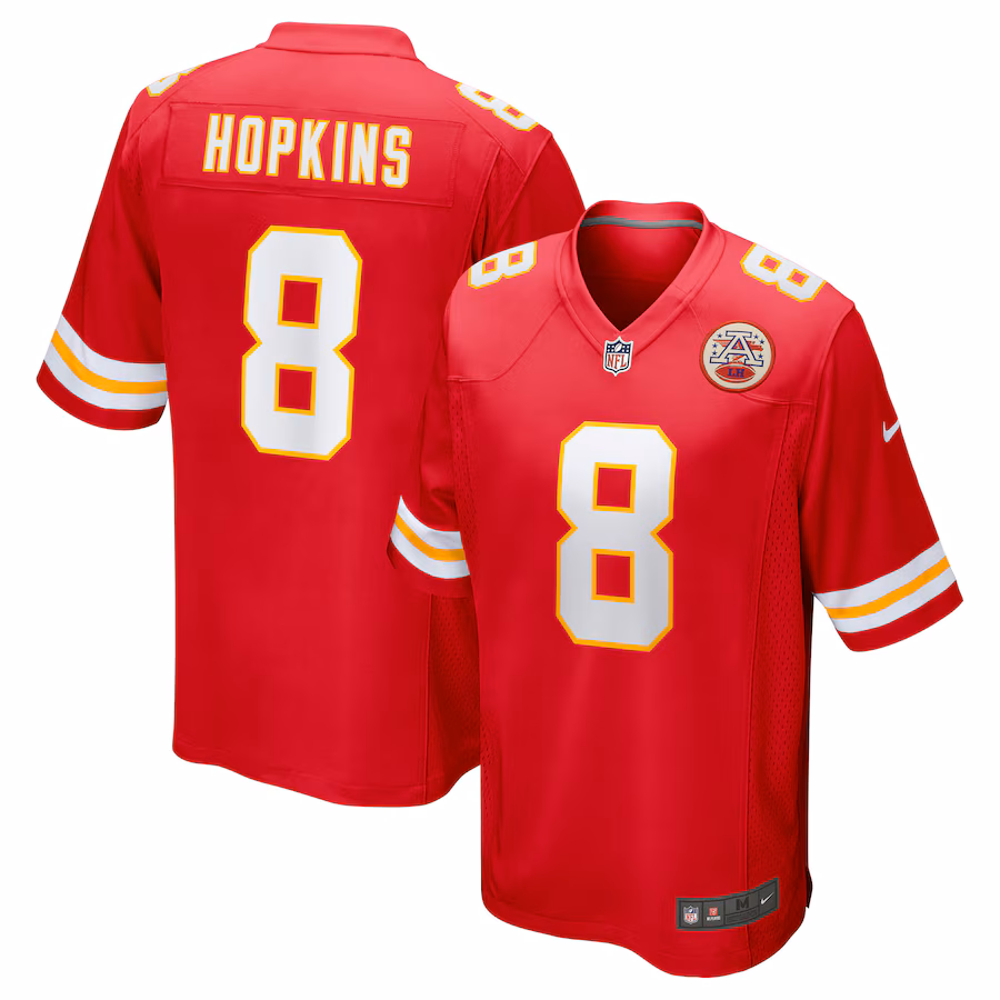 Men's Kansas City Chiefs DeAndre Hopkins Nike Red Player Game Jersey - Puhuasuan