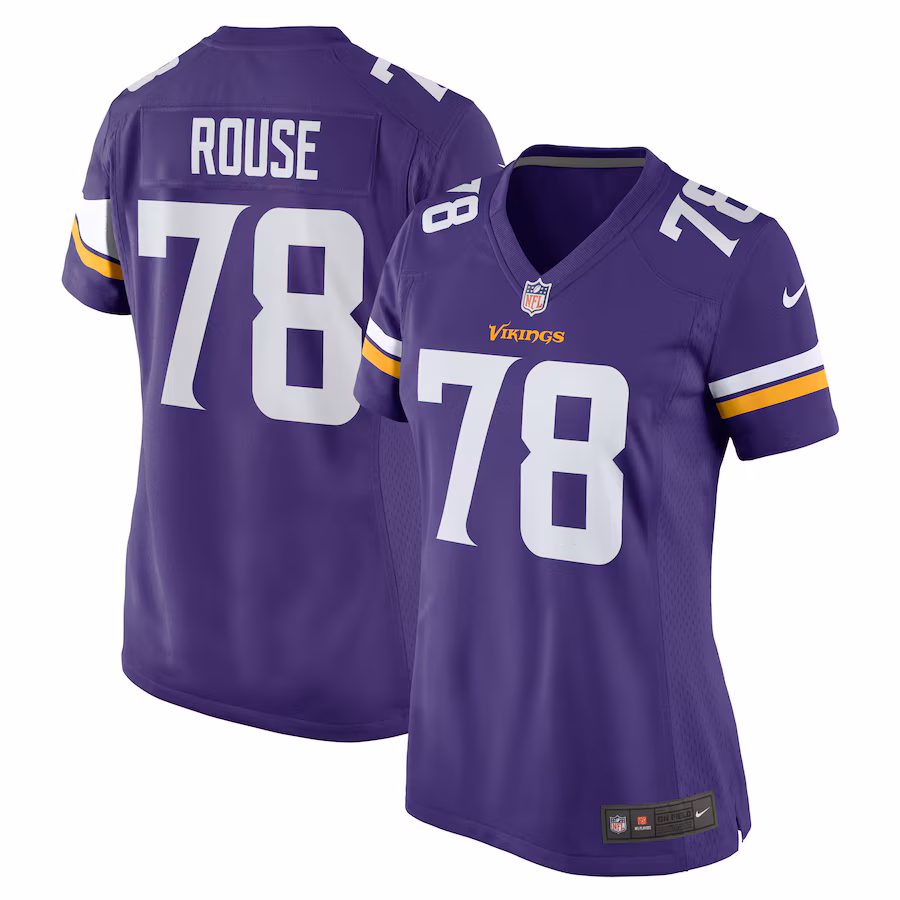 Women's Minnesota Vikings Walter Rouse Nike  Purple Game Jersey - Puhuasuan