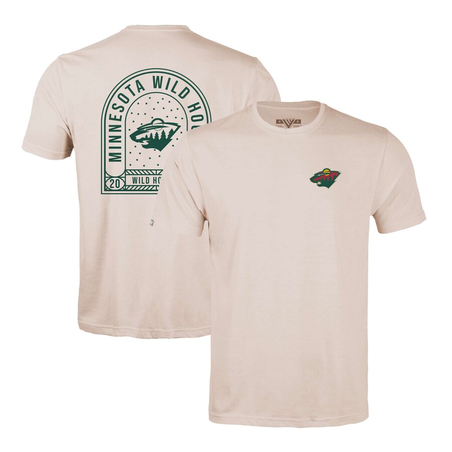 Men's Minnesota Wild Levelwear Khaki Richmond Stained Glass T-Shirt - Puhuasuan