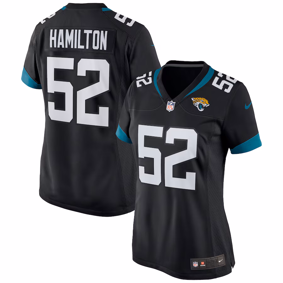 Women's Jacksonville Jaguars DaVon Hamilton Nike Black Game Jersey - Puhuasuan