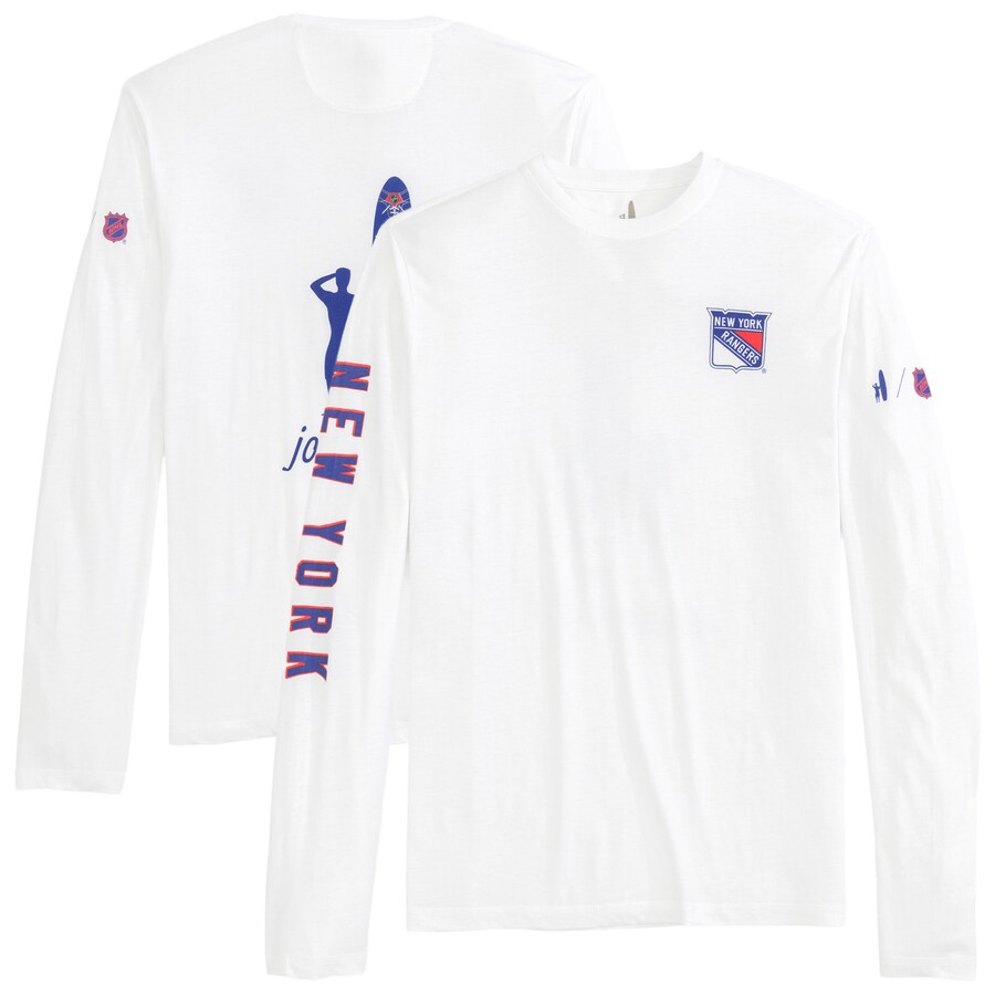 Men's New York Rangers johnnie-O White Adam Long Sleeve T-Shirt - Puhuasuan