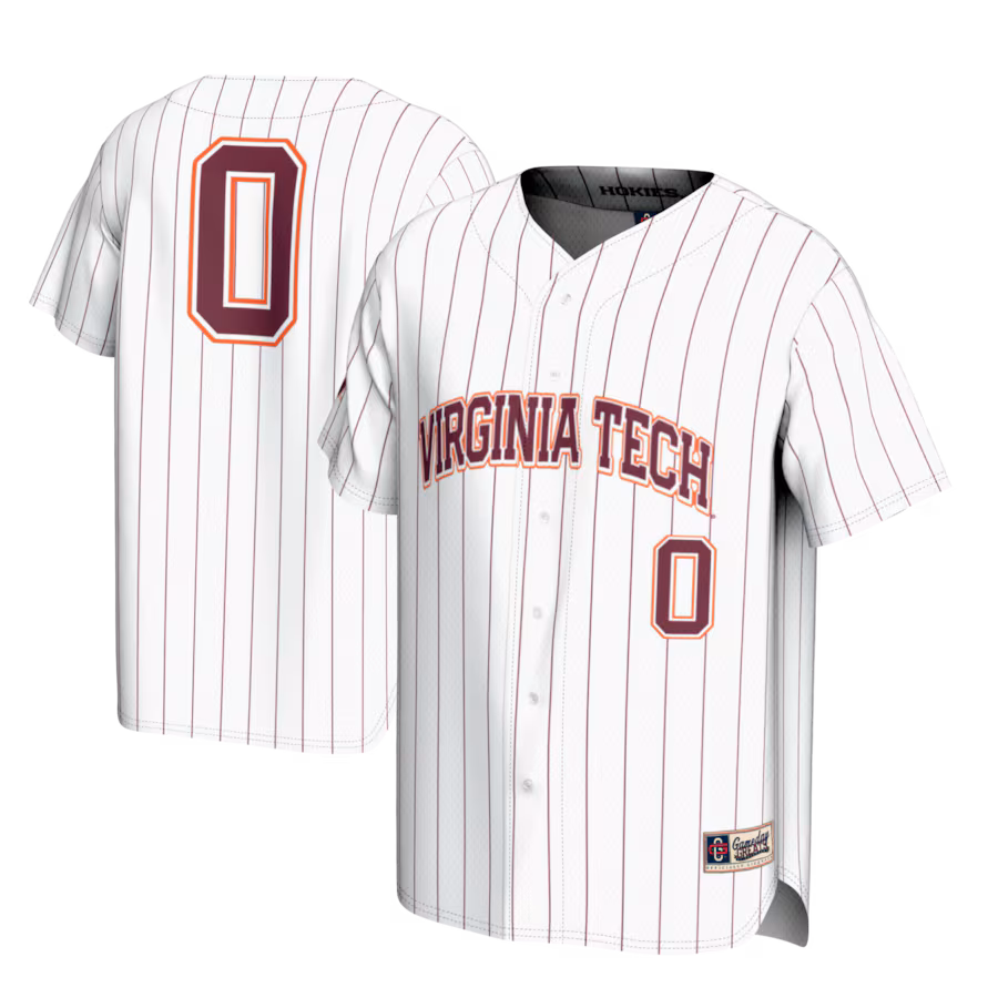 Youth GameDay Greats #0 White Virginia Tech Hokies Lightweight Baseball Fashion Jersey - Puhuasuan