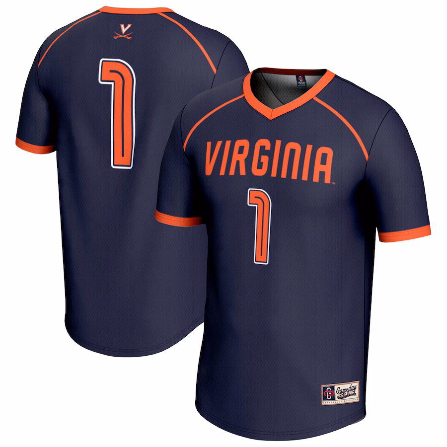 Unisex GameDay Greats #1 Navy Virginia Cavaliers Lightweight Women's Lacrosse Fashion Jersey - Puhuasuan