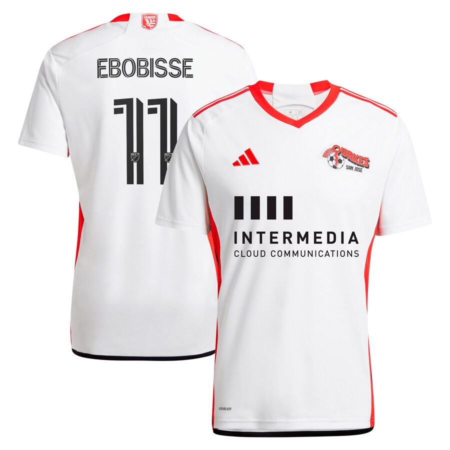 Men's San Jose Earthquakes Jeremy Ebobisse adidas White 2024 The 50 Kit Replica Player Jersey - Puhuasuan