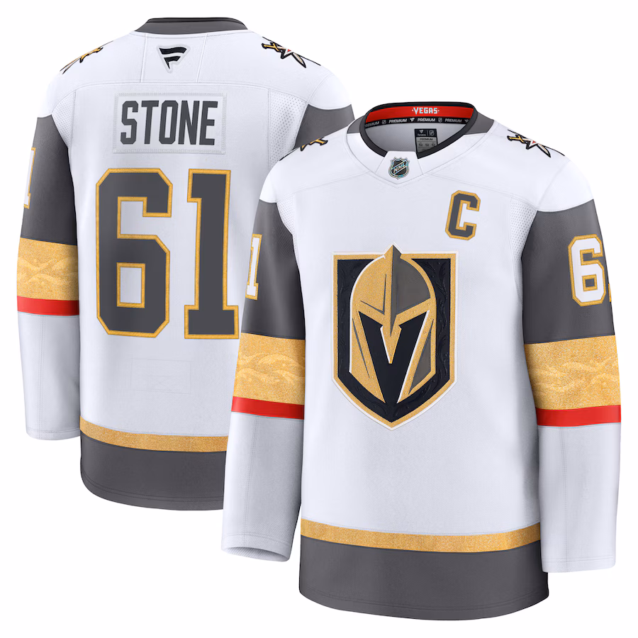 Men's Vegas Golden Knights Mark Stone Fanatics White Away Premium Jersey - Puhuasuan